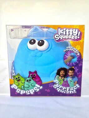 Kitty Squeeze Blue PPNC Squishy Sensory Toy NEW